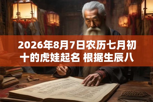 2026年8月7日农历七月初十的虎娃起名 根据生辰八字起名 2026年8月7日农历七月初十的虎娃起名 根据生辰八字起名
