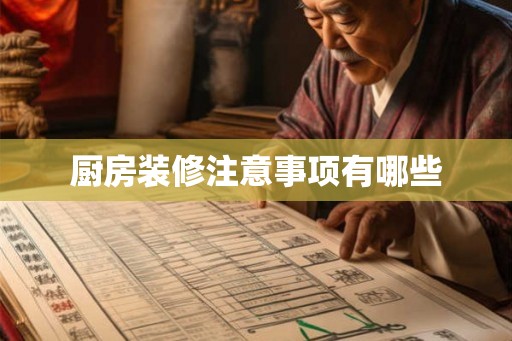 厨房装修注意事项有哪些