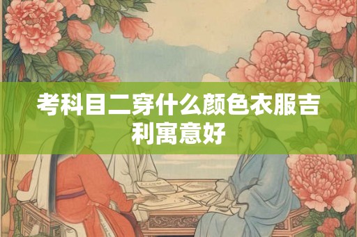 考科目二穿什么颜色衣服吉利寓意好