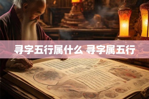 寻字五行属什么 寻字属五行