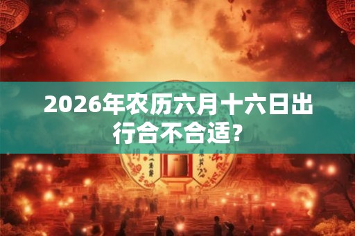 2026年农历六月十六日出行合不合适？