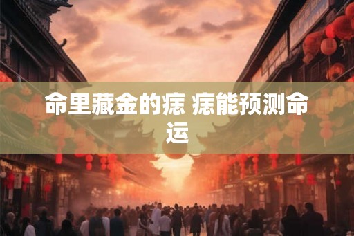 命里藏金的痣 痣能预测命运