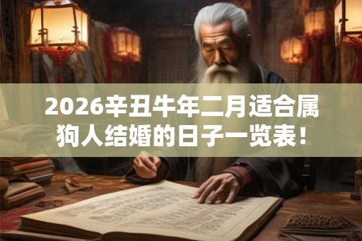 2026辛丑牛年二月适合属狗人结婚的日子一览表！