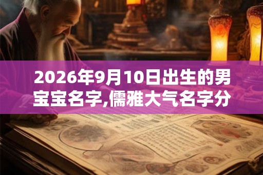 2026年9月10日出生的男宝宝名字,儒雅大气名字分享