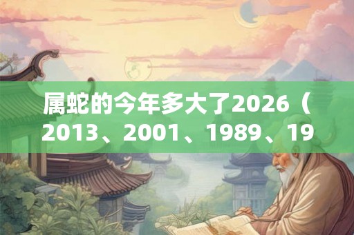 属蛇的今年多大了2026（2013、2001、1989、1977、1965）