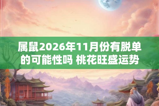 属鼠2026年11月份有脱单的可能性吗 桃花旺盛运势三合 属鼠2026年11月份有脱单的可能性吗 桃花旺盛运势三合