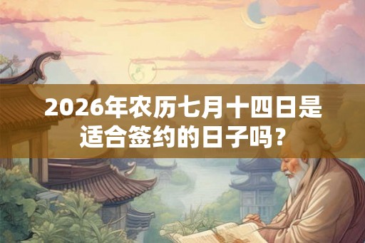 2026年农历七月十四日是适合签约的日子吗？