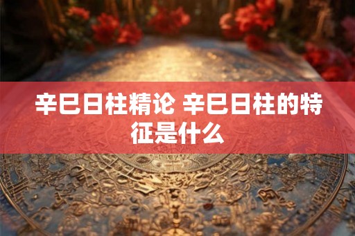 辛巳日柱精论 辛巳日柱的特征是什么