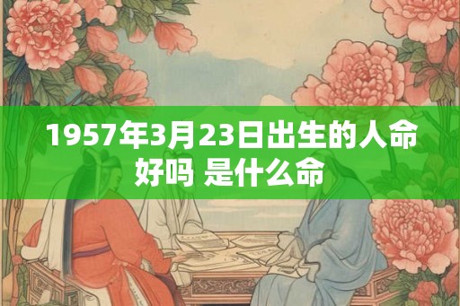 1957年3月23日出生的人命好吗 是什么命
