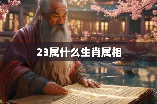 23属什么生肖属相