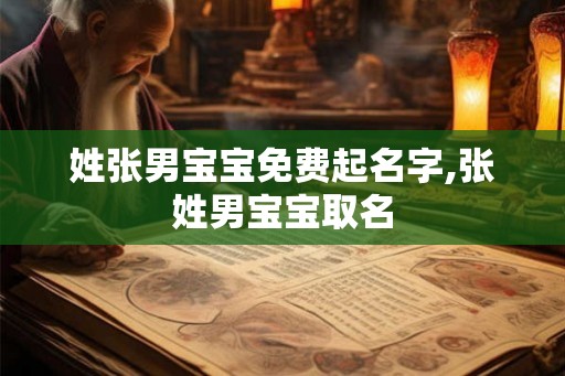 姓张男宝宝免费起名字,张姓男宝宝取名