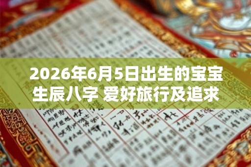 2026年6月5日出生的宝宝生辰八字 爱好旅行及追求剌激 2026年6月5日出生的宝宝生辰八字 爱好旅行及追求剌激