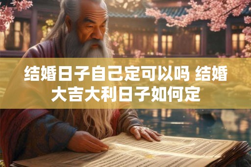 结婚日子自己定可以吗 结婚大吉大利日子如何定 结婚日子自己定可以吗 结婚大吉大利日子如何定