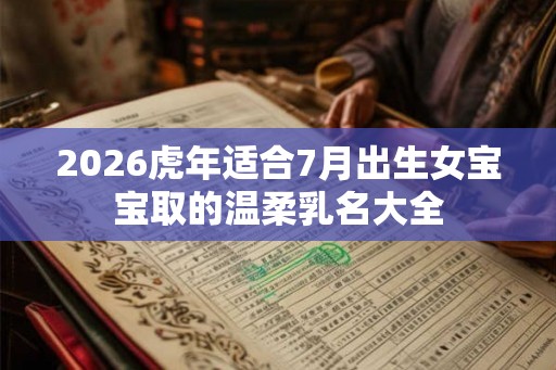 2026虎年适合7月出生女宝宝取的温柔乳名大全