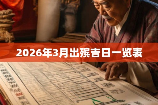 2026年3月出殡吉日一览表