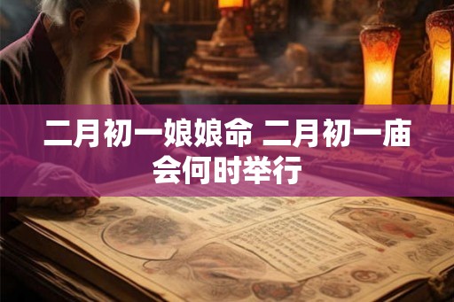 二月初一娘娘命 二月初一庙会何时举行
