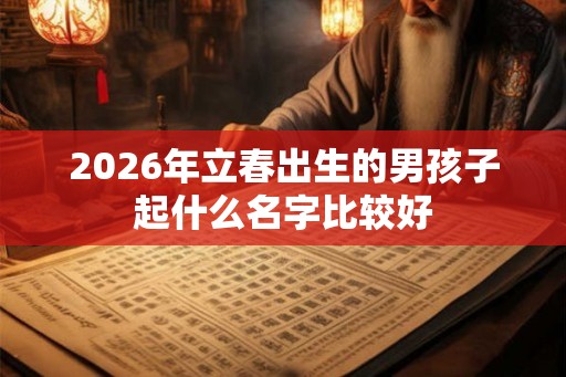 2026年立春出生的男孩子起什么名字比较好