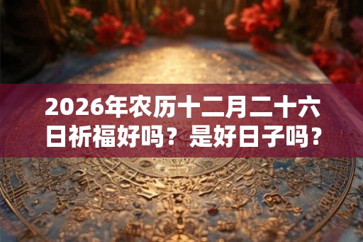 2026年农历十二月二十六日祈福好吗？是好日子吗？