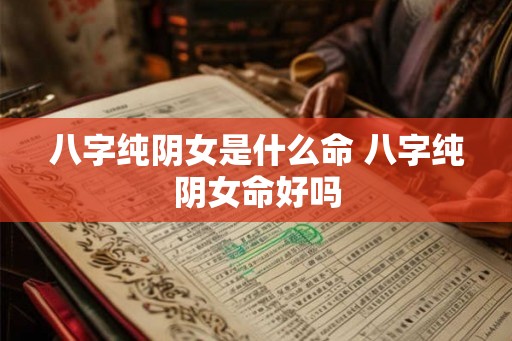 八字纯阴女是什么命 八字纯阴女命好吗