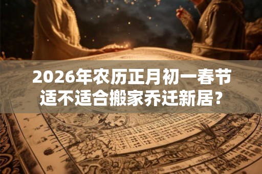 2026年农历正月初一春节适不适合搬家乔迁新居？