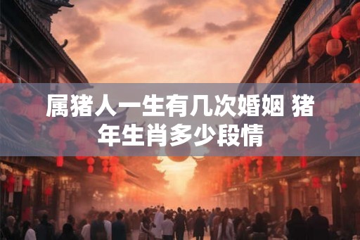 属猪人一生有几次婚姻 猪年生肖多少段情