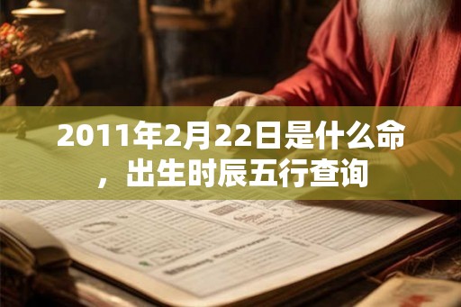 2011年2月22日是什么命，出生时辰五行查询