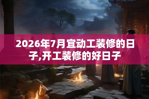 2026年7月宜动工装修的日子,开工装修的好日子