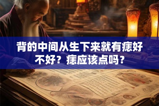 背的中间从生下来就有痣好不好?痣应该点吗? 背的中间从生下来就有痣好不好?痣应该点吗?