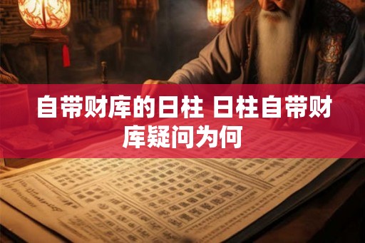 自带财库的日柱 日柱自带财库疑问为何