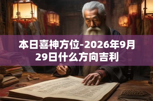 本日喜神方位-2026年9月29日什么方向吉利