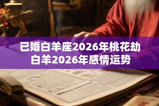 已婚白羊座2026年桃花劫 白羊2026年感情运势