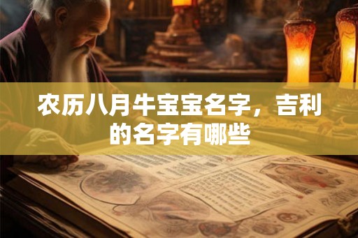 农历八月牛宝宝名字，吉利的名字有哪些