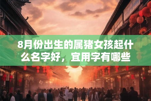 8月份出生的属猪女孩起什么名字好，宜用字有哪些