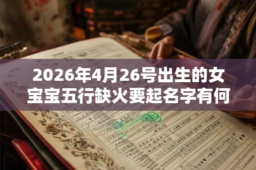 2026年4月26号出生的女宝宝五行缺火要起名字有何注意事项