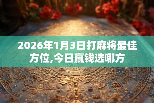 2026年1月3日打麻将最佳方位,今日赢钱选哪方