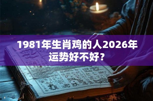 1981年生肖鸡的人2026年运势好不好？