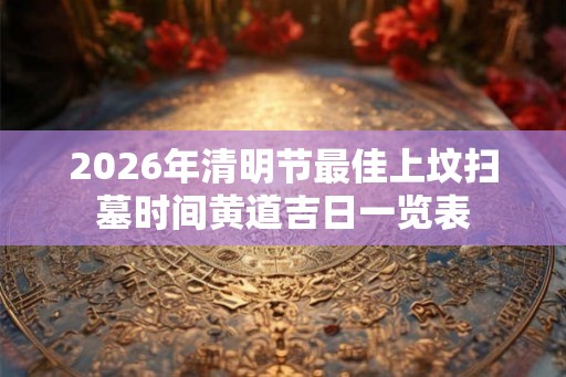 2026年清明节最佳上坟扫墓时间黄道吉日一览表 2026年清明节最佳上坟扫墓时间黄道吉日一览表