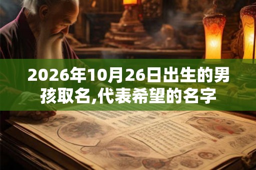 2026年10月26日出生的男孩取名,代表希望的名字