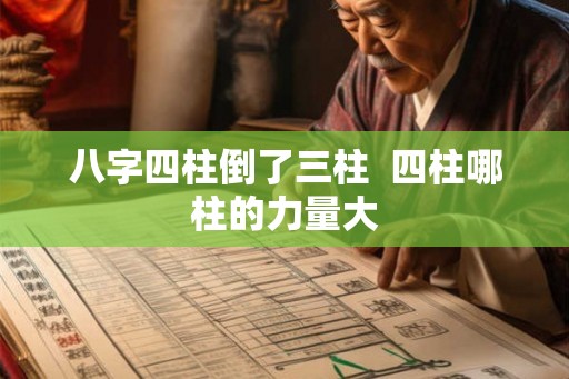 八字四柱倒了三柱  四柱哪柱的力量大