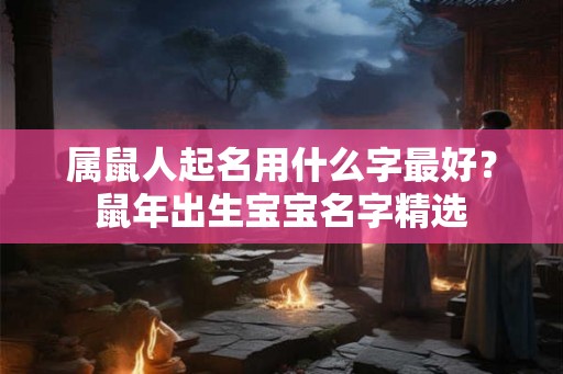 属鼠人起名用什么字最好？鼠年出生宝宝名字精选