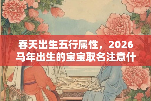 春天出生五行属性，2026马年出生的宝宝取名注意什么？
