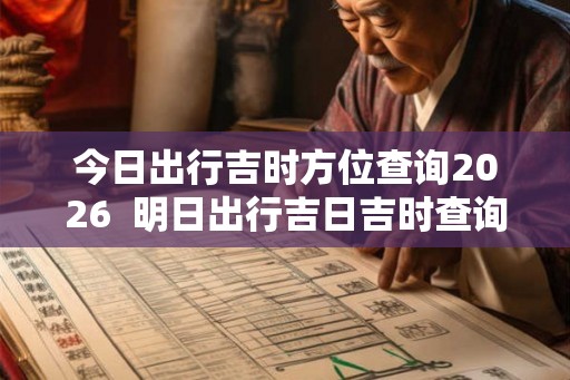 今日出行吉时方位查询2026  明日出行吉日吉时查询