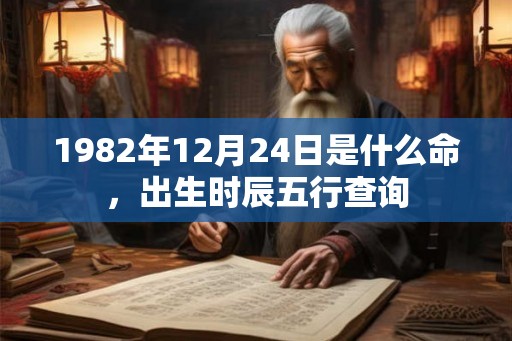 1982年12月24日是什么命，出生时辰五行查询