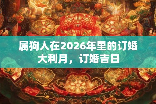 属狗人在2026年里的订婚大利月，订婚吉日