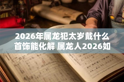 2026年属龙犯太岁戴什么首饰能化解 属龙人2026如何化解太岁 2026年属龙犯太岁戴什么首饰能化解 属龙人2026如何化解太岁