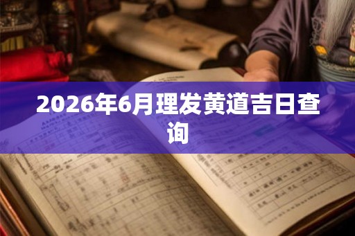2026年6月理发黄道吉日查询