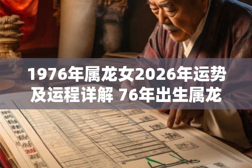 1976年属龙女2026年运势及运程详解 76年出生属龙人2026全年每月运势女性