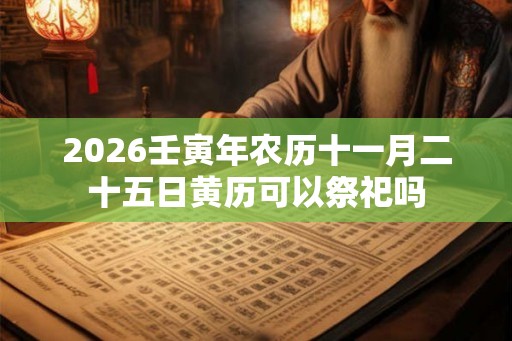 2026壬寅年农历十一月二十五日黄历可以祭祀吗