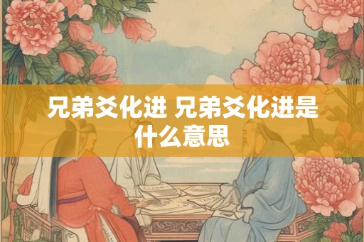 兄弟爻化进 兄弟爻化进是什么意思