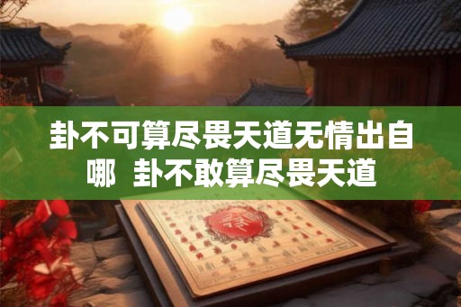 卦不可算尽畏天道无情出自哪  卦不敢算尽畏天道